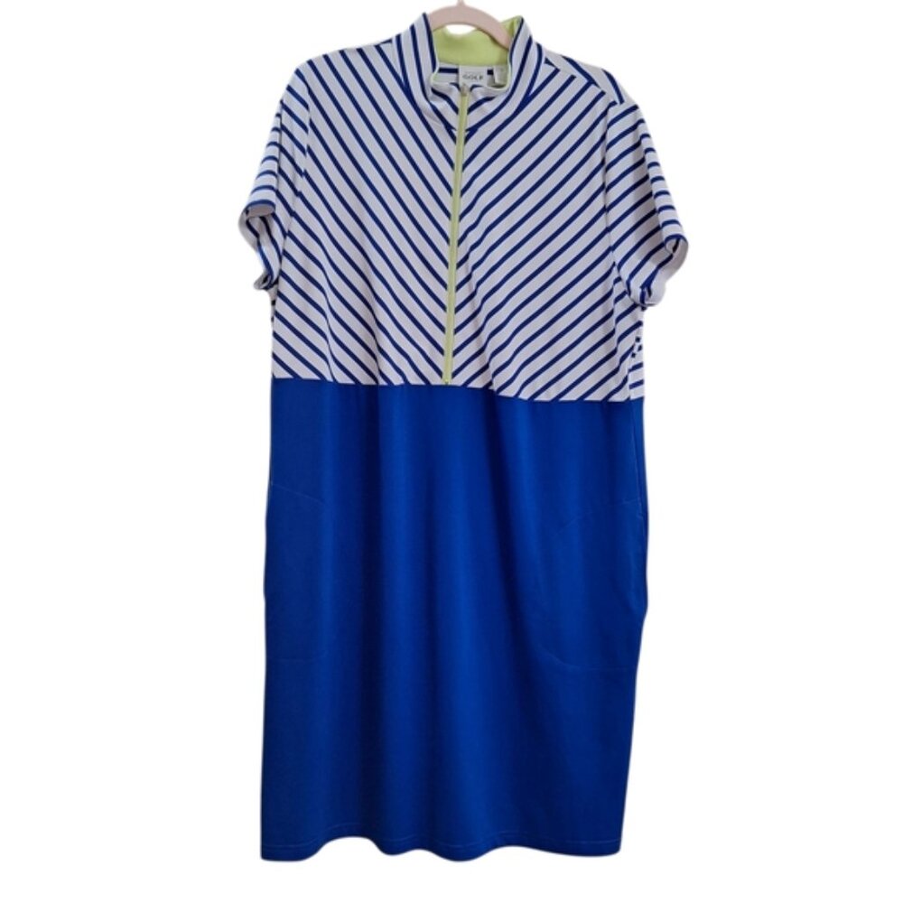 Chico’s Zenergy Golf  Womens´s  Pockets midi nautical dress 3/XL